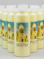 Lot de 20 Bougies de Neuvaine à Saint Jean-Paul 2