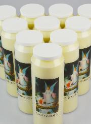 Lot de 10 Bougies de Neuvaine Ange-Gardien