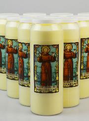 Lot de 10 Bougies de Neuvaine à Saint François d'Assise