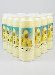 Lot de 10 Bougies de Neuvaine à Saint Jean-Paul II
