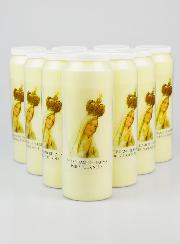 Lot de 10 Bougies de Neuvaine Notre Dame de Fatima