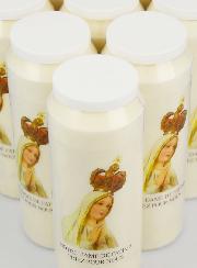 Lot de 10 Bougies de Neuvaine Notre Dame de Fatima