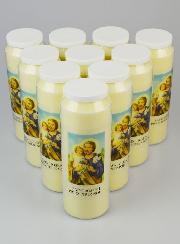 Lot de 10 Bougies de Neuvaine à Saint Joseph