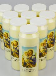 Lot de 10 Bougies de Neuvaine à Saint Joseph
