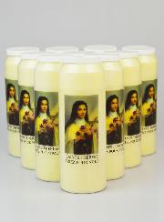 Lot de 10 Bougies de Neuvaine Sainte Thérèse