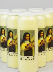 Lot de 10 Bougies de Neuvaine Sainte Thérèse