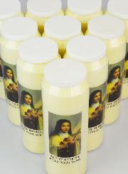 Lot de 10 Bougies de Neuvaine Sainte Thérèse