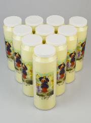 Lot de 10 Bougies de Neuvaine Marie qui Défait les Noeuds