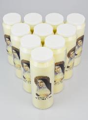 Lot de 10 Bougies de Neuvaine Sainte Rita