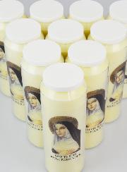 Lot de 10 Bougies de Neuvaine Sainte Rita
