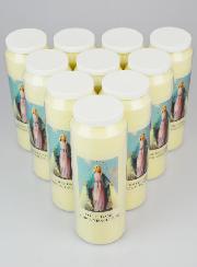 Lot de 10 Bougies de Neuvaine Vierge Miraculeuse