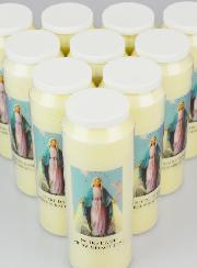 Lot de 10 Bougies de Neuvaine Vierge Miraculeuse