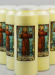 Lot de 6 Bougies de Neuvaine à Saint François d'Assise