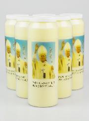 Lot de 6 Bougies de Neuvaine à Saint Jean Paul 2