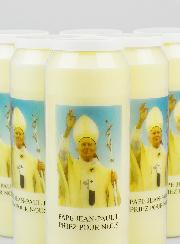 Lot de 6 Bougies de Neuvaine à Saint Jean Paul 2