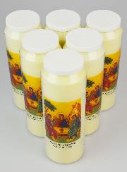 Lot de 6 Bougies de Neuvaine à la Sainte Trinité