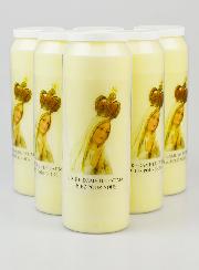 Lot de 6 Bougies de Neuvaine Notre Dame de Fatima
