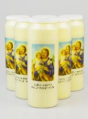 Lot de 6 Bougies de Neuvaine Saint Joseph