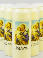 Lot de 6 Bougies de Neuvaine Saint Joseph