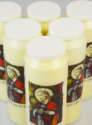 Lot de 6 Bougies de Neuvaine Jésus Sacré-Coeur