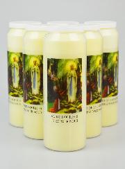 Lot de 6 Bougies de Neuvaine Notre Dame de Lourdes