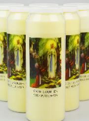 Lot de 6 Bougies de Neuvaine Notre Dame de Lourdes