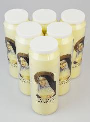 Lot de 6 Bougies de Neuvaine Sainte Rita