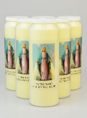 Lot de 6 Bougies de Neuvaine Vierge Miraculeuse