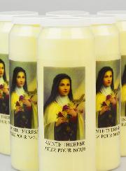 Lot de 6 Bougies de Neuvaine Sainte Thérèse