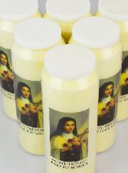 Lot de 6 Bougies de Neuvaine Sainte Thérèse