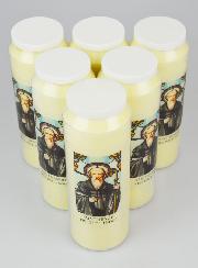 Lot de 6 Bougies de Neuvaine Saint Benoît