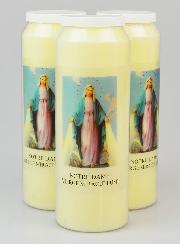 Lot de 3 Bougies de Neuvaine Vierge Miraculeuse