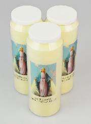 Lot de 3 Bougies de Neuvaine Vierge Miraculeuse