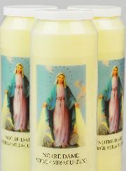 Lot de 3 Bougies de Neuvaine Vierge Miraculeuse