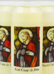 Lot de 3 Bougies de Neuvaine Sacré-Coeur de Jésus