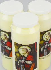 Lot de 3 Bougies de Neuvaine Sacré-Coeur de Jésus