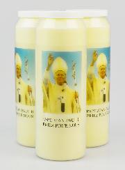 Lot de 3 Bougies de Neuvaine à Saint Jean-Paul II