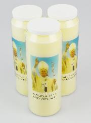 Lot de 3 Bougies de Neuvaine à Saint Jean-Paul II