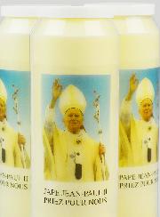 Lot de 3 Bougies de Neuvaine à Saint Jean-Paul II