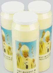 Lot de 3 Bougies de Neuvaine à Saint Jean-Paul II