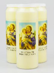 Lot de 3 Bougies de Neuvaine à Saint Joseph
