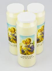 Lot de 3 Bougies de Neuvaine à Saint Joseph