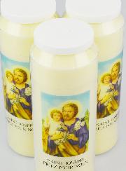 Lot de 3 Bougies de Neuvaine à Saint Joseph