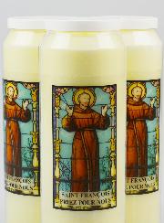 Lot de 3 Bougies de Neuvaine à Saint François d'Assise