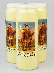 Lot de 3 Bougies de Neuvaine Saint Expédit