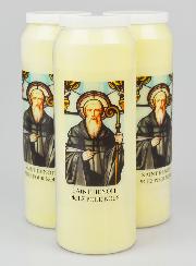 Lot de 3 Bougies de Neuvaine Saint Benoît
