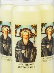 Lot de 3 Bougies de Neuvaine Saint Benoît