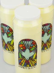 Lot de 3 Bougies de Neuvaine à l'Esprit Saint