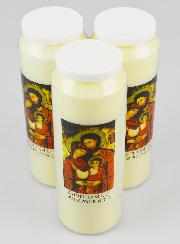 Lot de 3 Bougies de Neuvaine Sainte Famille
