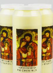 Lot de 3 Bougies de Neuvaine Sainte Famille